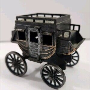 Vtg Die-Cast Metal Miniature Replica Western Stagecoach Pencil Sharpener